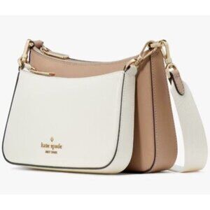 Kate Spade Duet Saffiano Leather Crossbody 2-in-1 Bag Toasted Hazelnut